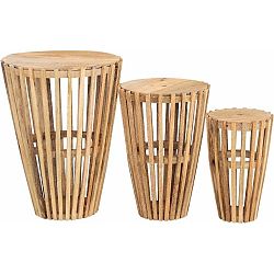 Sada 3 príručných stolíkov z mangového dreva Støraa Sitka