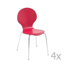 Sada 4 červených jedálenských stoličiek Actona Marcus Dining Chair