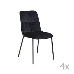 Sada 4 modrých jedálenských stoličiek Design Twist Cerlak