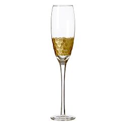 Sada 4 pohárov na šampanské z ručne fúkaného skla Premier Housewares Deco, 2,1 dl