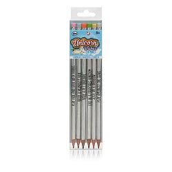 Sada 6 ceruziek NPW Unicorn Holographic Pencils
