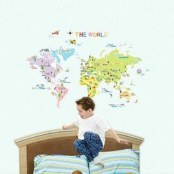 Sada samolepiek Ambiance World Map for Children