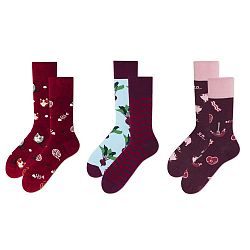 Set ponožiek v darčekovom balení Many Mornings Burgundy, veľ.39–42