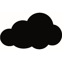 Set popisovacej tabule a kriedovej fixky Securit® Silhouette Cloud, 48 x 29 cm