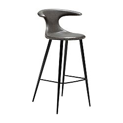 Sivá barová stolička s koženkovým sedadlom DAN-FORM Denmark Flair