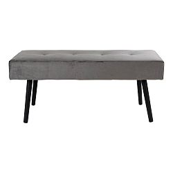 Sivá čalúnená lavica so zamatovým poťahom House Nordic Skiby, 100 × 35 cm