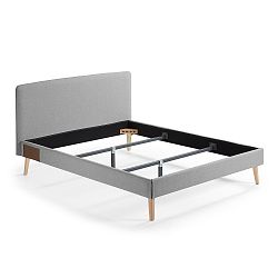 Sivá dvojlôžková posteľ La Forma Lydia, 200 × 160 cm