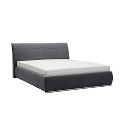 Sivá dvojlôžková posteľ Mazzini Beds Luna, 140 × 200 cm