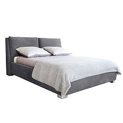 Sivá dvojlôžková posteľ Mazzini Beds Vicky, 140 × 200 cm
