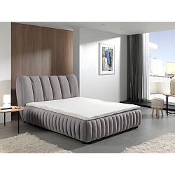 Sivá dvojlôžková posteľ Sinkro Michelle, 160 x 200 cm