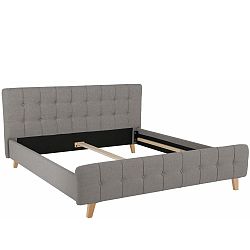 Sivá dvojlôžková posteľ Støraa Limbo, 180 x 200 cm