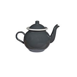 Sivá enamelová kanvica na čaj Garden Trading Tea Pot In charcoal
