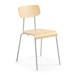 sivá jedálenská stolička s prírodným sedadlom La Forma Klee