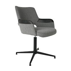 Sivá kancelárska  stolička s čiernym detailom Zuiver Syl