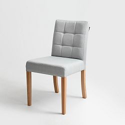 Sivá stolička s prírodnými nohami Custom Form Wilton