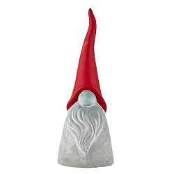 Sivo-červená dekoratívna soška KJ Collection Santa Claus, 33 cm