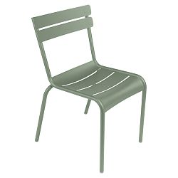 Sivo-zelená záhradná stolička Fermob Luxembourg
