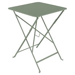 Sivo-zelený záhradný stolík Fermob Bistro, 57 x 57 cm