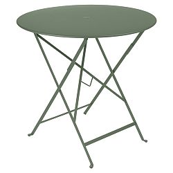 Sivo-zelený záhradný stolík Fermob Bistro, Ø 77 cm
