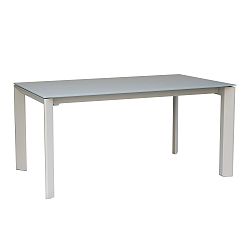 Sivý rozkladací jedálenský stôl sømcasa Lisa, 140 x 90 cm