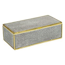 Sivý úložný box s detailmi v zlatej farbe Santiago Pons Pearl