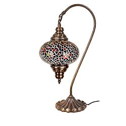 Sklenená ručne vyrobená lampa Oriental, ⌀ 17 cm