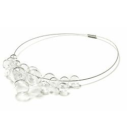 Sklenený náhrdelník ko–ra–le Crystal Foam