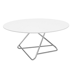 Stôl s bielou doskou Softline Tribeca, Ø 90 cm
