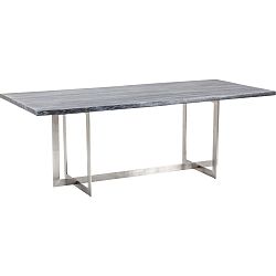 Stôl v chrómovej farbe Kare Design Level Chrome, 220 x 77 cm
