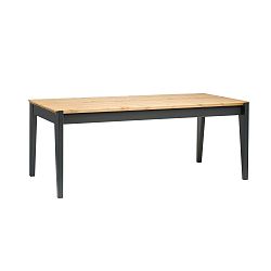 Stôl z borovicového dreva s tmavosivými nohami Askala Hook, dĺžka 190 cm