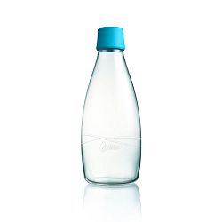Svetlomodrá sklenená fľaša ReTap s doživotnou zárukou, 800 ml