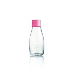 Svetloružová sklenená fľaša ReTap s doživotnou zárukou, 300 ml