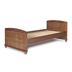 Tmavohnedá detská posteľ z borovicového dreva Faktum Tomi, 90 × 200 cm
