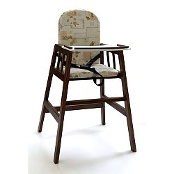 Tmavohnedá drevená detská jedálenská stolička Faktum Abigel