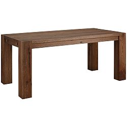 Tmavohnedý jedálenský stôl z masívneho dubového dreva Støraa Matrix, 90 × 160 cm