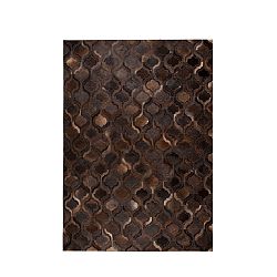 Tmavohnedý ručne vyrábaný koberec Dutchbone Bawang, 170 × 240 cm