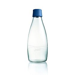 Tmavomodrá sklenená fľaša ReTap s doživotnou zárukou, 800 ml