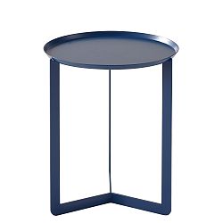 Tmavomodrý príručný stolík MEME Design Round, Ø 40 cm