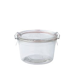Zavárací pohár s uzáverom KJ Collection Clear, 400 ml