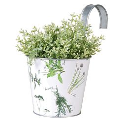 Závesný plechový kvetináč Esschert Design Herbs