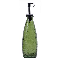 Zelená sklenená fľaša s nálevkou Ego Dekor Flora