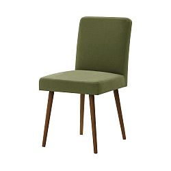 Zelená stolička s tmavohnedými nohami Ted Lapidus Maison Fragrance