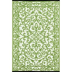 Zeleno-biely obojstranný vonkajší koberec Green Decore Ivory, 120 × 180 cm