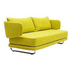 Zeleno-žltá rozkladacia sedačka Softline Jasper