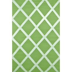 Zelený obojstranný vonkajší koberec Green Decore Diamond, 90 × 150 cm
