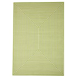 Zelený vysokoodolný koberec Webtappeti Braid, 133 x 190 cm