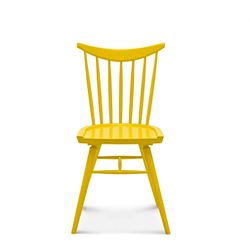 Žltá drevená stolička Fameg Age