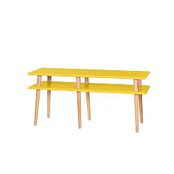 Žltý konferenčný stolík Ragaba Mugo, dĺžka 119 cm