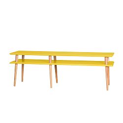 Žltý konferenčný stolík Ragaba Mugo, dĺžka 159 cm