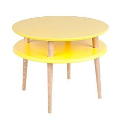 Žltý konferenčný stolík Ragaba UFO, Ø 57 cm